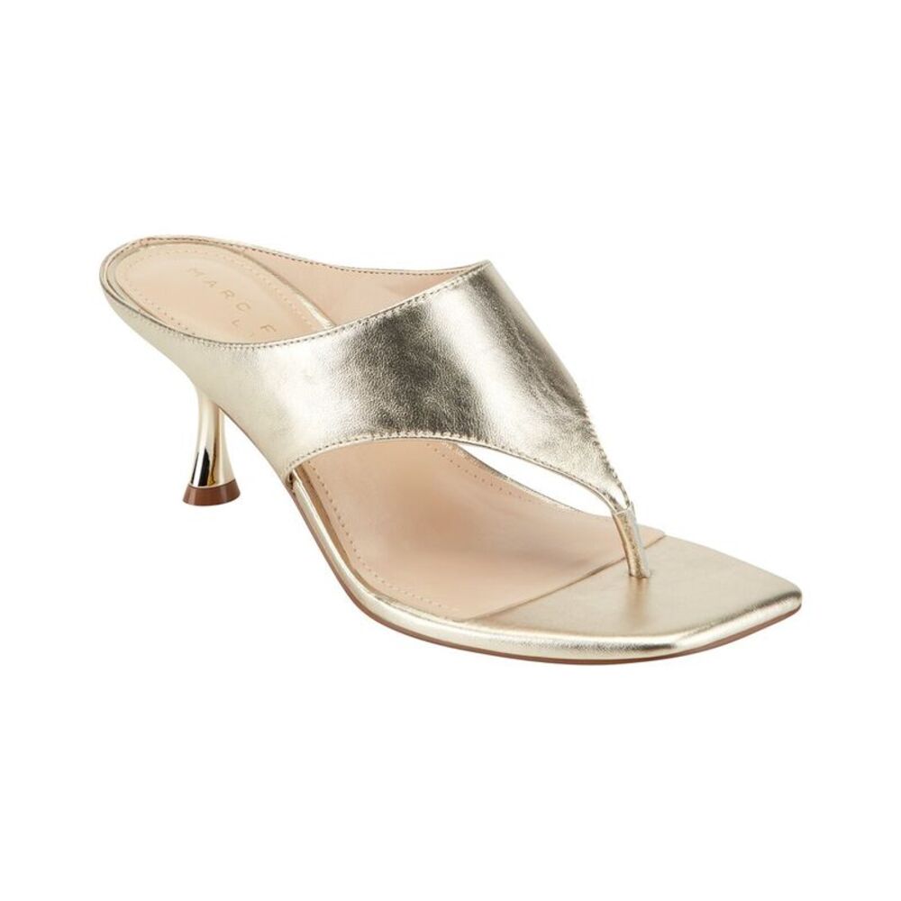 Marc Fisher Ltd Adia Leather Sandal, Gold